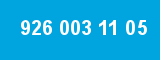 926 003 11 05 926 003 11 05